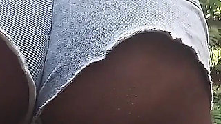 Shaking My Ass Peeing in Hot Pants