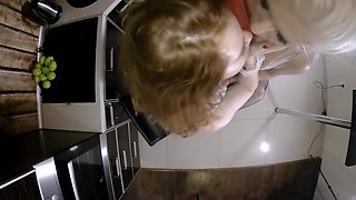 First Time Ginger and Kate Truu Cooking Together Turns in Hot Kitchen Orgy