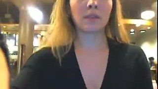 Flashing cafe: Big Tits, Amateur  Public Nudity Porn
