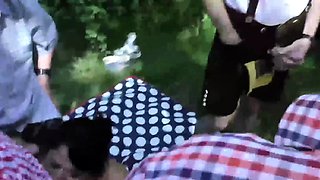 extreme german outdoor lederhosen orgy