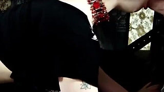 Horny brunette is getting fucked in her mouth and wet pussy