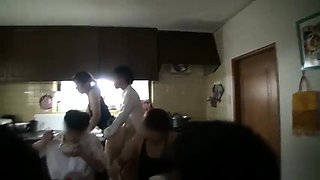 Horny Japanese housewife with lovely tits gets pounded rough