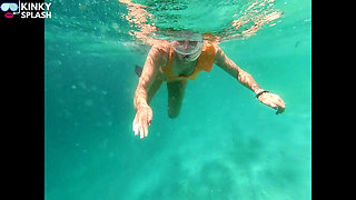 Snorkel Slut in Paradise - Underwater Flash & Naughty Tease