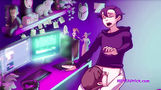 Unexpected Evening with my PERV Stepmom, Massive Deepthroat and Creampie - Hentai Parody HQ