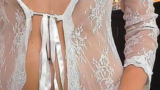 White Lace Lingerie Tease