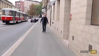 Hunt4k. hunter catches the right moment to seduce teenie blond