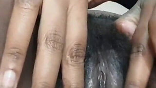 Rubbing My Hairy Black Pusssy Cumming so Hard