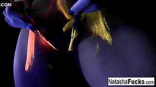 Natasha Shoots A Fun Black Light Video With Natasha Nice
