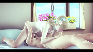 Hentai Uncensored - Blonde Catgirl and Friend Get Fucked Several Times - Japanese Asian Manga Anime Film Game Porn