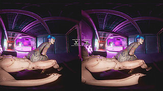 Cheri Nowlin giving you a proper Reception at Clouds nightclub, Cyberpunk 2077 parody