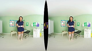 Doctor Doctor - Big Tit Brunette Solo Striptease In The Hospital