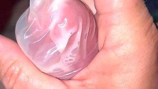 Jerk off in Condom Pt. 2