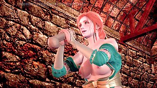 Wild session with busty redhead Triss Merigold in 3D porn