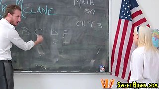 Tiny Teenager throat cum