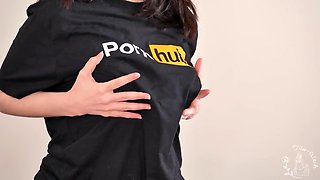Role play, jerk off countdown, french brunette