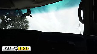 Bangbros - college hotty Annie Archer boards the bang bus and gets screwed for the right price