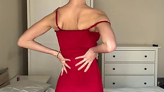 Solo Oily Abs Flexing and Pussy Fingering, Torn Clothes