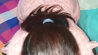 Slutwife Spit on Husband Big Dick on Knees and Deep Throat