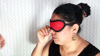 Deep Throated Mature Wife with Eye Mask Sucking