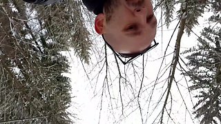 Sex with Stepmom in a Winter Park