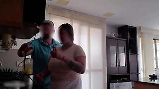 Huge Natural Tits Latina Maid Gets Her Big Boobs Pulled Out - Part 3