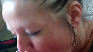 Loving wife provides the ultimate cock worship blowjob ending in a facial