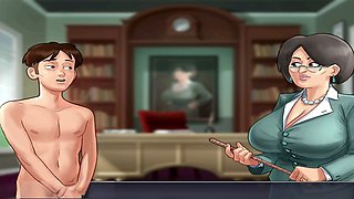 Amazing gym lady shares fitness tips in Sommertime Saga gameplay