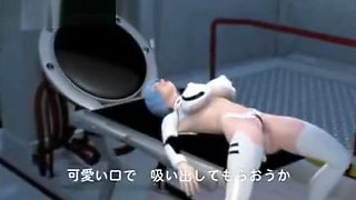 Animated doll getting mouth screwed