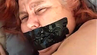 Nurse Vicki I Bound with Black Duck Tape Left to Struggle