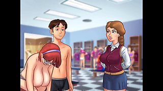 Hilarious school antics in summertime saga with dirty games