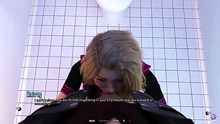 Horny 18 Year Old College Girl Hot Sex in Public Toilet - 3D Hentai Animated Porn - Life in Santa County