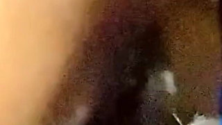 Ebony Housewife Taking a Long Cock Over the Weekend