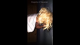 Glory hole blowjob busty amateur blonde fucking