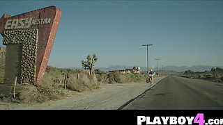 Big natural jugs mom posing outdoor