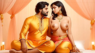 Beautiful Bhabhi Got Doggie Cream pie in Indian Saree