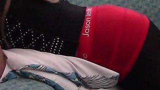 Blonde MILF in Pantyhose and Heels Gives a Blowjob and Swallows