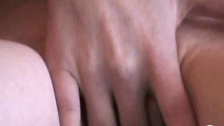 Scottish redhead fingers pierced pussy in my house