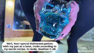 The Mistress is making you a special Halloween potion using her pee (FemdomFantasy)