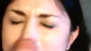 Amateur Wife Rides Cock and Begs for Facial