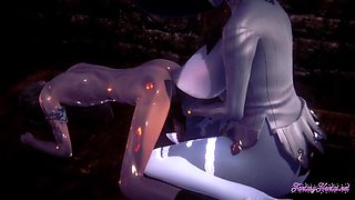 Lady Dimitrescu Footjob & Hardcore BDSM Fuck - Resident Evil Hentai Anime Porn