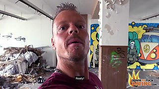 PublicSexDate - Tattooed Milf Fucks Blind Date in Abandoned Building