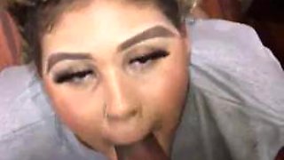 Pretty babe blowjob big cock