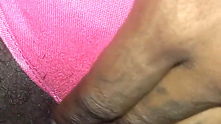 Flashing Rubbing My Tight Hairy Pussy Closeup