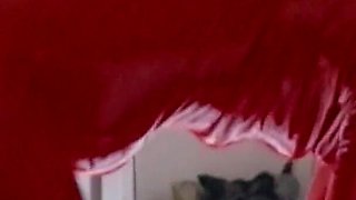 MILF in Latex Catsuit Gives Blowjob and Swallows Cum