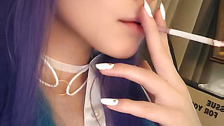 Anime Girl smoking just for yoUwU (ask me for full vid)