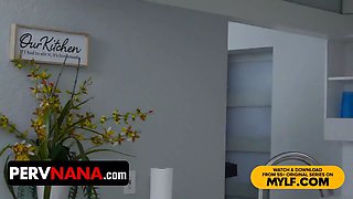Step-grandson rubs his step-nana’s cunny by accident and sexual chaos ensues - pervnana