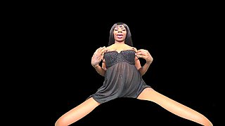 Wet Massage - Ebony Squirting POV - 69 & Reverse Cowgirl