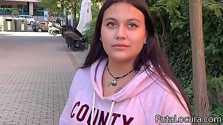 Innocent Latina Teen Fucks for Cash - Amateur Blowjob & Cumshot