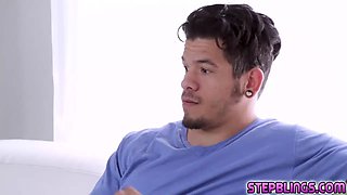 Harmony Wonder feeding on Bambinos huge cock shoving it in her throat!