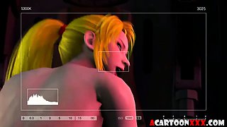 Big boobs blonde Samus gets fucked by alien dicks